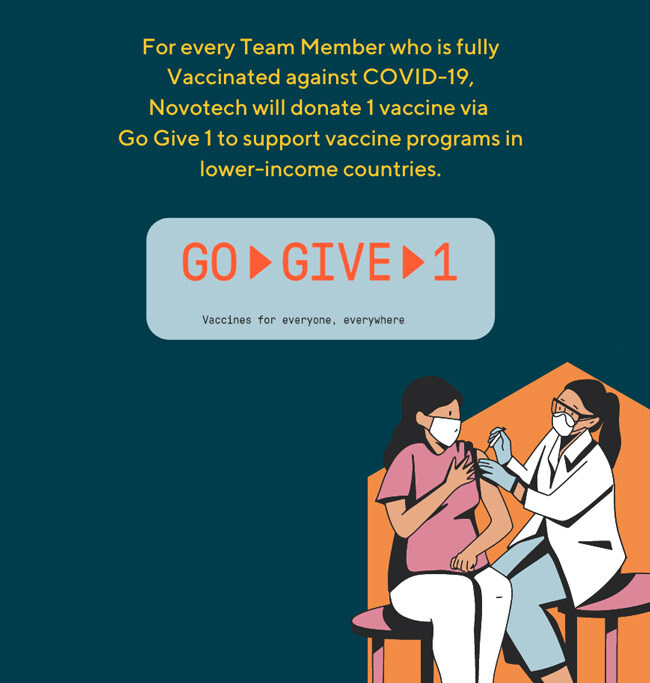 Novotech Backs GoGive1 Vaccine Campaign