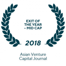 The 2018 The Asian Private Equity & Venture Capital Awards “Exit of the Year – Mid Cap”