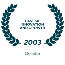 Deloitte Technology Fast 50 2003 in recognition of Innovation and Growth