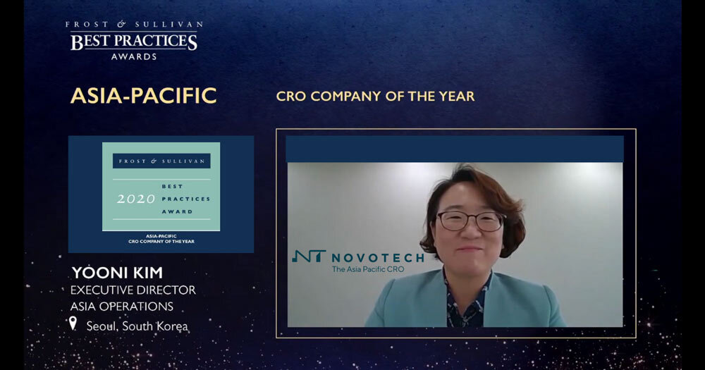Novotech the Asia-Pacific CRO Leader – Awarded '2020 Frost & Sullivan Asia-Pacific CRO Company of the Year'