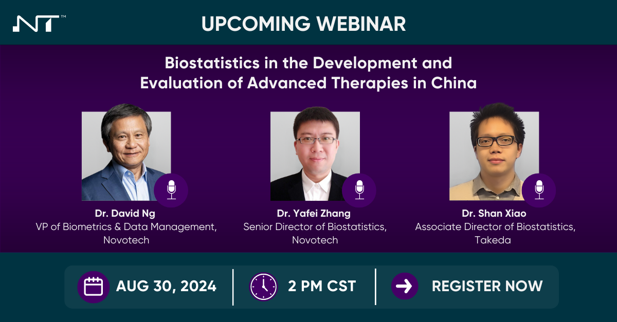 Biostatistics in the Development and Evaluation of Advanced Therapies in China