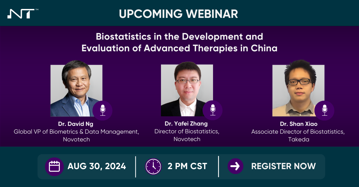 Biostatistics in the Development and Evaluation of Advanced Therapies in China