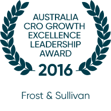 2016 Frost & Sullivan Australia CRO Growth Excellence Leadership Award